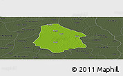 Physical Panoramic Map of Pantanaw, darken, semi-desaturated