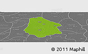 Physical Panoramic Map of Pantanaw, desaturated