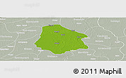 Physical Panoramic Map of Pantanaw, lighten, semi-desaturated