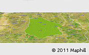 Physical Panoramic Map of Pantanaw, satellite outside