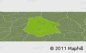 Physical Panoramic Map of Pantanaw, semi-desaturated