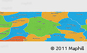 Political Panoramic Map of Pantanaw