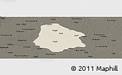 Shaded Relief Panoramic Map of Pantanaw, darken