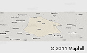 Shaded Relief Panoramic Map of Pantanaw, semi-desaturated