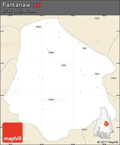 Classic Style Simple Map of Pantanaw