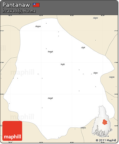 Classic Style Simple Map of Pantanaw