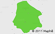 Political Simple Map of Pantanaw, single color outside