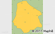 Savanna Style Simple Map of Pantanaw, cropped outside
