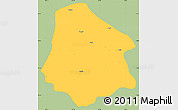 Savanna Style Simple Map of Pantanaw, single color outside
