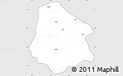 Silver Style Simple Map of Pantanaw, cropped outside