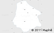 Silver Style Simple Map of Pantanaw, single color outside