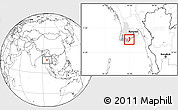 Blank Location Map of Pyapon, highlighted parent region