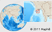 Shaded Relief Location Map of Pyapon