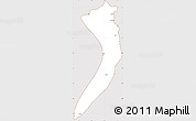 Classic Style Simple Map of Pyapon, cropped outside