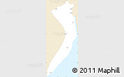 Classic Style Simple Map of Pyapon, single color outside