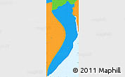 Political Simple Map of Pyapon
