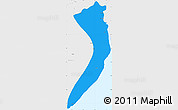 Political Simple Map of Pyapon, single color outside, borders and labels