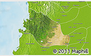 Satellite 3D Map of Thabaung, physical outside