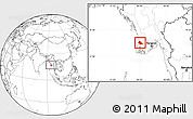 Blank Location Map of Thabaung