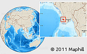 Shaded Relief Location Map of Thabaung