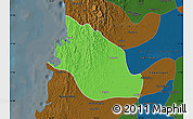Political Map of Thabaung, darken