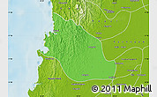 Political Map of Thabaung, physical outside