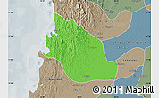 Political Map of Thabaung, semi-desaturated