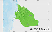 Political Map of Thabaung, single color outside