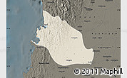 Shaded Relief Map of Thabaung, darken