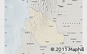 Shaded Relief Map of Thabaung, semi-desaturated