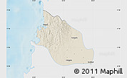 Shaded Relief Map of Thabaung, single color outside