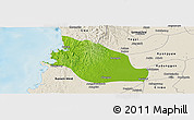 Physical Panoramic Map of Thabaung, shaded relief outside