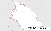 Classic Style Simple Map of Thabaung, cropped outside