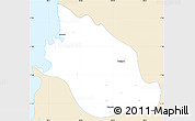 Classic Style Simple Map of Thabaung, single color outside