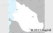 Gray Simple Map of Thabaung, single color outside