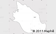 Silver Style Simple Map of Thabaung, cropped outside