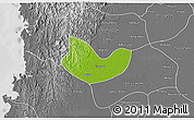 Physical 3D Map of Yegyi, desaturated