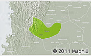 Physical 3D Map of Yegyi, lighten, semi-desaturated