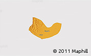 Political 3D Map of Yegyi, cropped outside