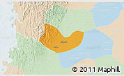 Political 3D Map of Yegyi, lighten