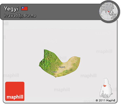 Satellite 3D Map of Yegyi, cropped outside