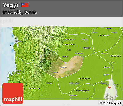 Satellite 3D Map of Yegyi, physical outside