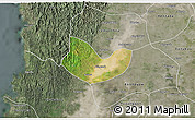 Satellite 3D Map of Yegyi, semi-desaturated