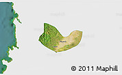 Satellite 3D Map of Yegyi, single color outside
