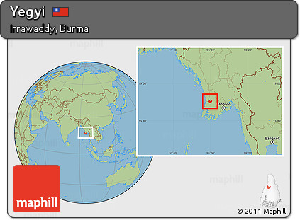 Savanna Style Location Map of Yegyi