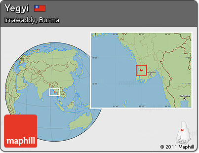 Savanna Style Location Map of Yegyi
