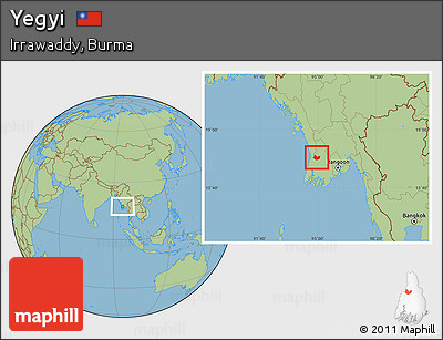 Savanna Style Location Map of Yegyi