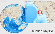 Shaded Relief Location Map of Yegyi, highlighted parent region