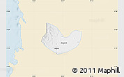 Classic Style Map of Yegyi, single color outside
