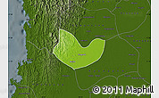 Physical Map of Yegyi, darken